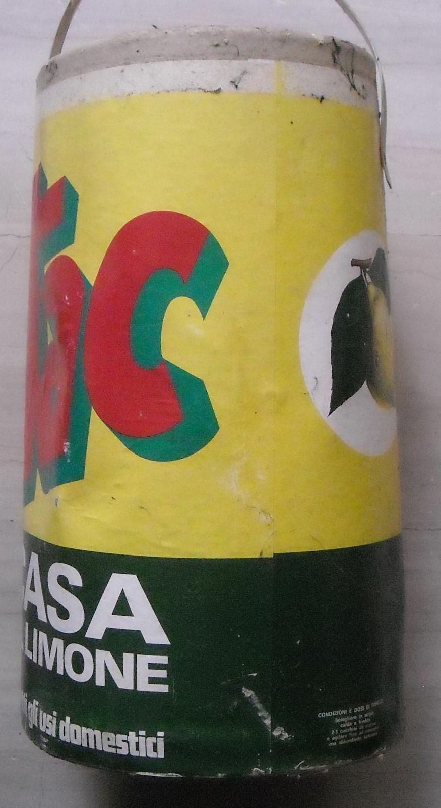 Fustino Detersivo Tac Al Limone Vintage Anni 80 Cartone Pubblicitario