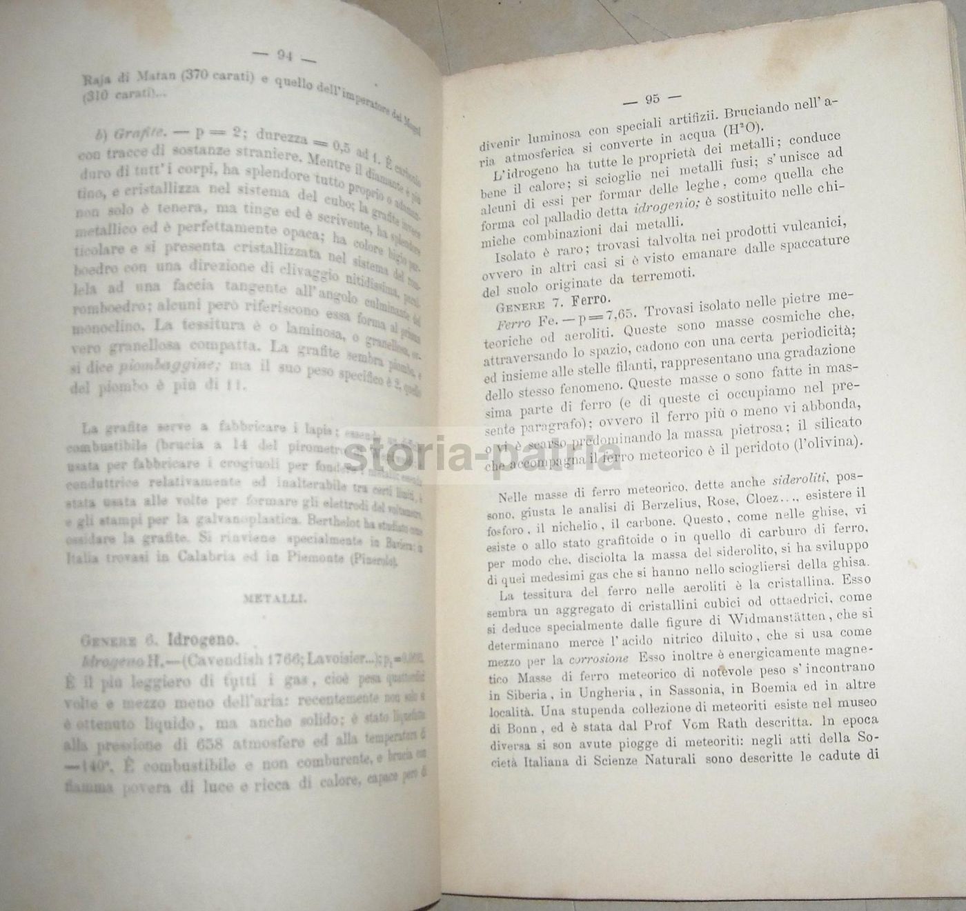 Corso Elementare Di Mineralogia Del Gaizo 1888 Napoli Vesuvio