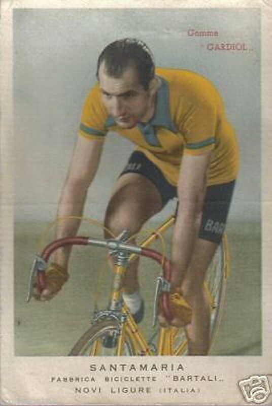 Cartolina Pubblicitaria Biciclette Bartali Novi Ligure