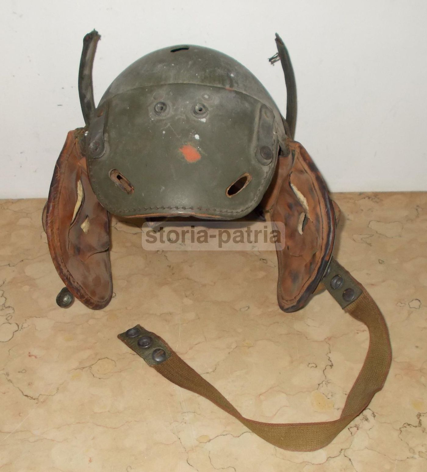 Antico Casco Militare Grigio Verde, Anni 1920 1930
