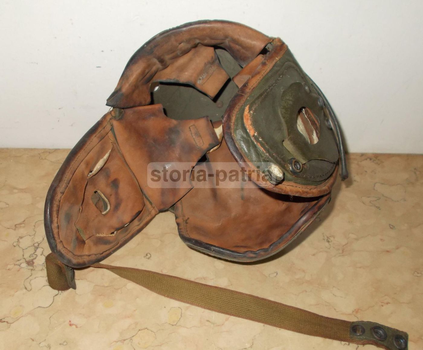 Antico Casco Militare Grigio Verde, Anni 1920 1930