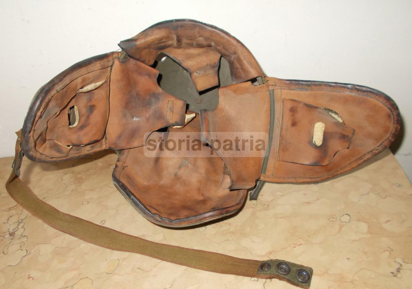 Antico Casco Militare Grigio Verde, Anni 1920 1930