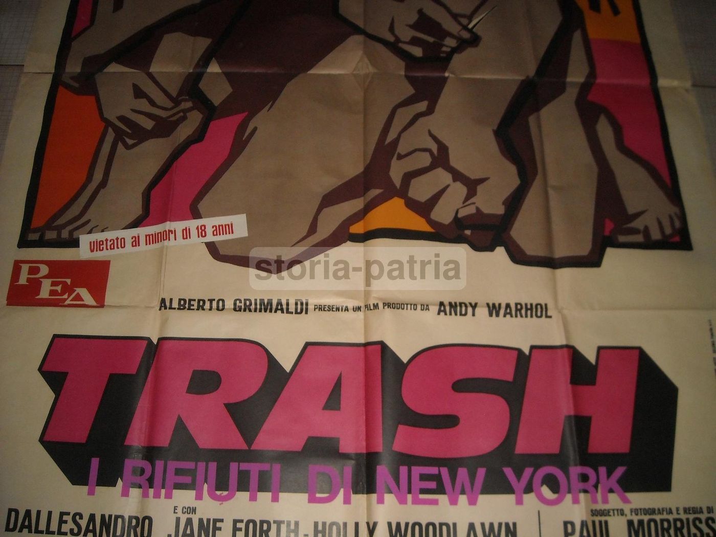 Manifesto Originale Film Trash 1972 Warhol Morrissey Pasolini