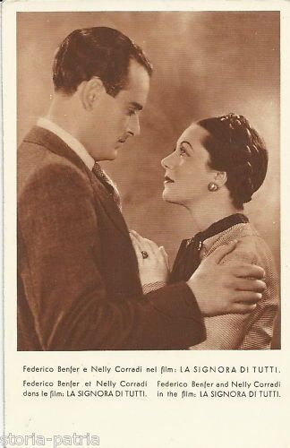 Cartolina La Signora Di Tutti   Federico Benfer E Nelly Corradi   Rizzoli 1941