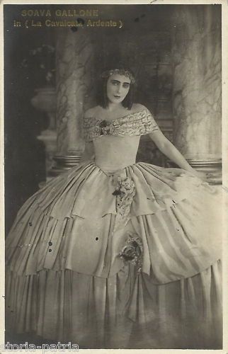 Soava Gallone, Cartolina Fotografica Dal Film "La Cavalcata Ardente", Anni '30