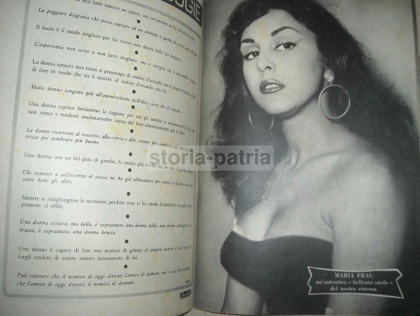 Rivista FruFru, N. 2, Aprile 1955. Cinema, Teatro, Attrici, Sophia Loren