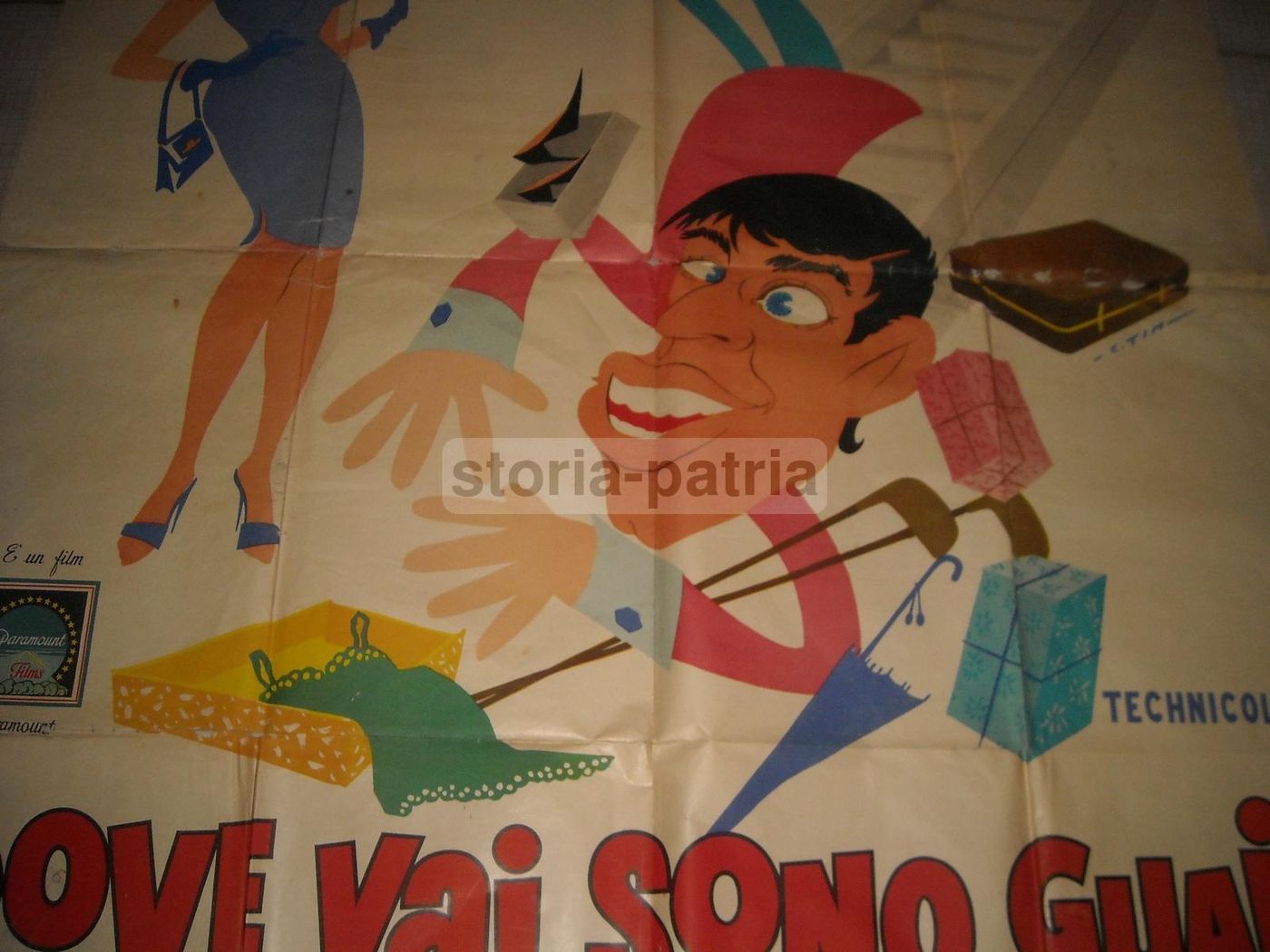 Manifesto Originale Film Dove Vai Sono Guai, Jerry Lewis 1963
