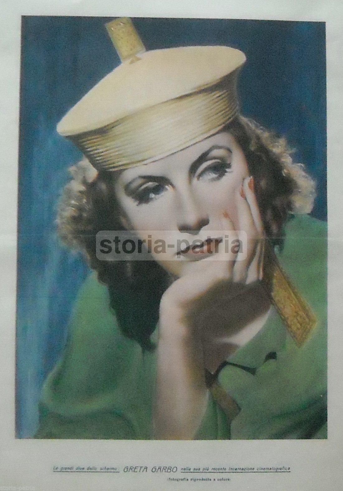 Stampa Originale Greta Garbo, "Il Mattino Illustrato", Anni '30