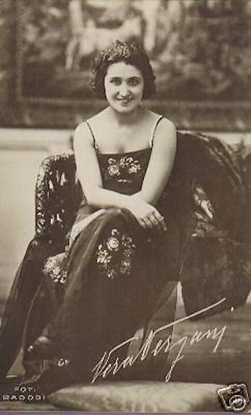 Vera Vergani: Ritratto Fotografico d'Epoca, Cartolina Traldi Milano, Prima Metà Del '900