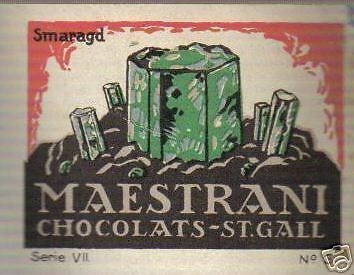 Etichetta Pubblicitaria Maestrani Chocolats St. Gall, Metà Del XX Secolo