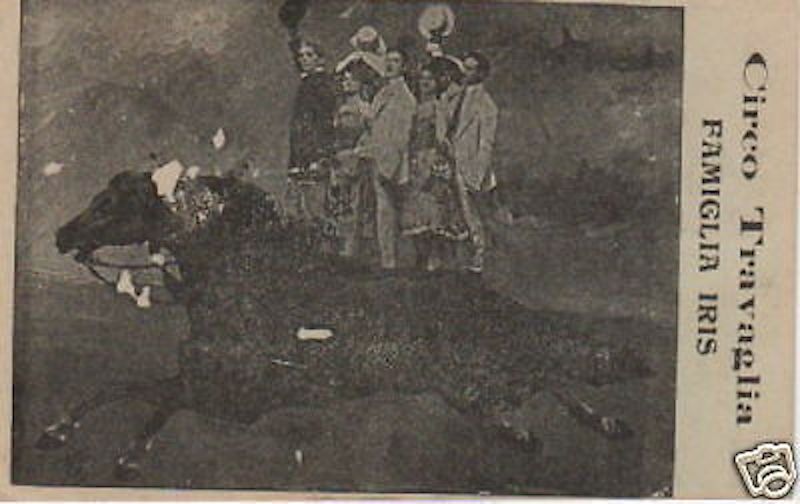 Cartolina Circo Travaglia, Famiglia Iris, Primi '900