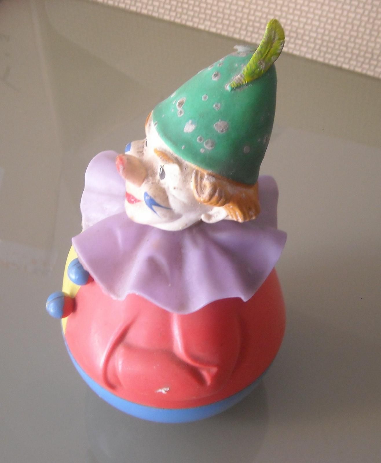 Pupazzo Clown Pagliaccio Rolly Toys, Germania, Anni '50