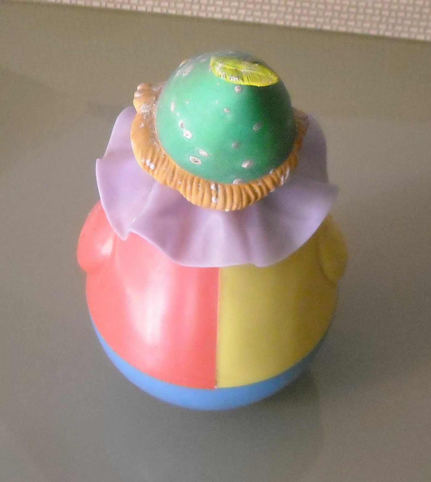 Pupazzo Clown Pagliaccio Rolly Toys, Germania, Anni '50