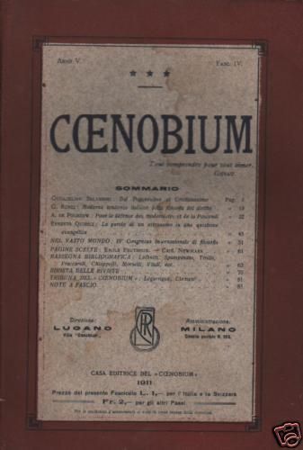 Coenobium 1911: Rivista Di Sociologia, Filosofia, Paganesimo E Astronomia