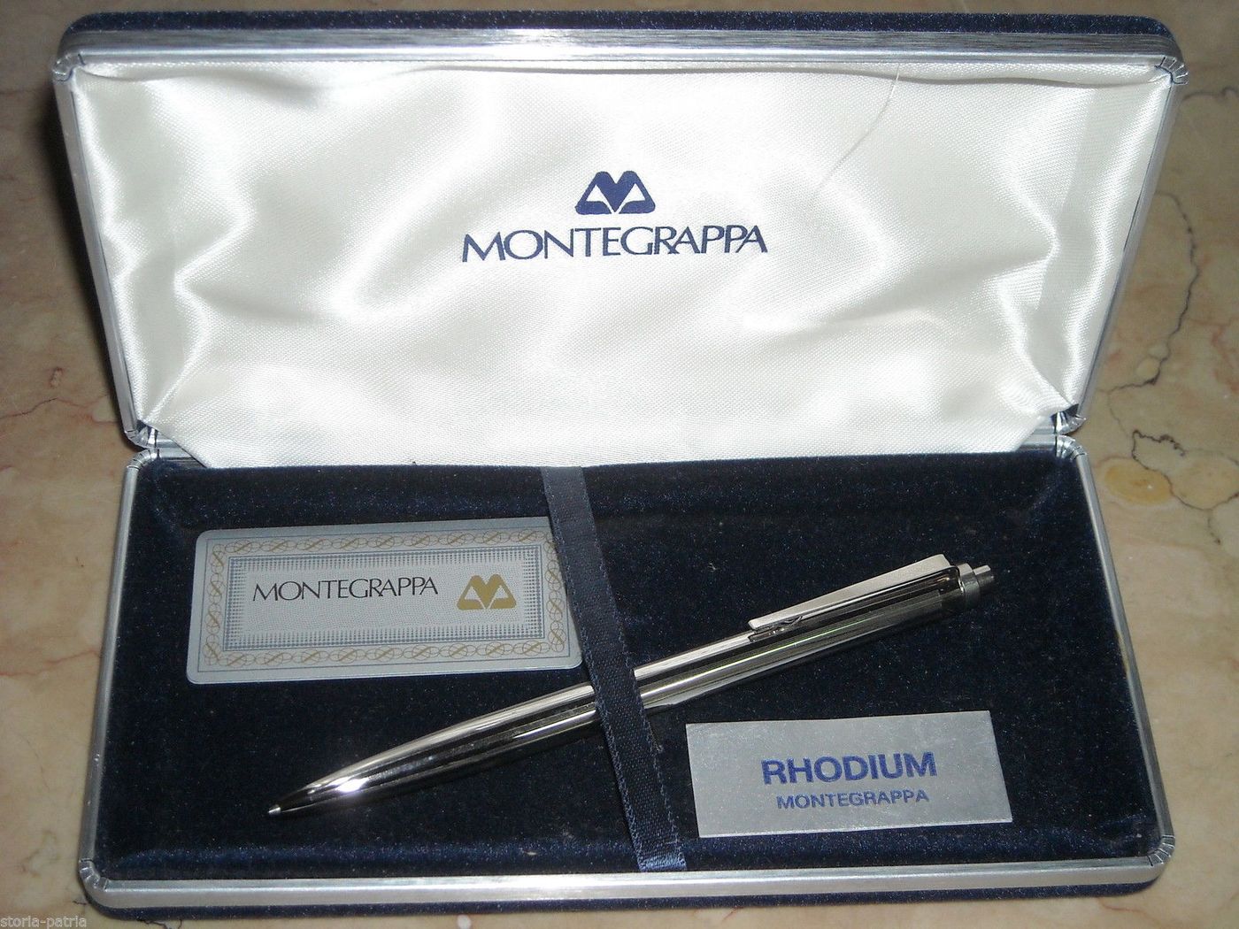 Penna Montegrappa Rhodium Con Astuccio Originale Vintage Anni '90