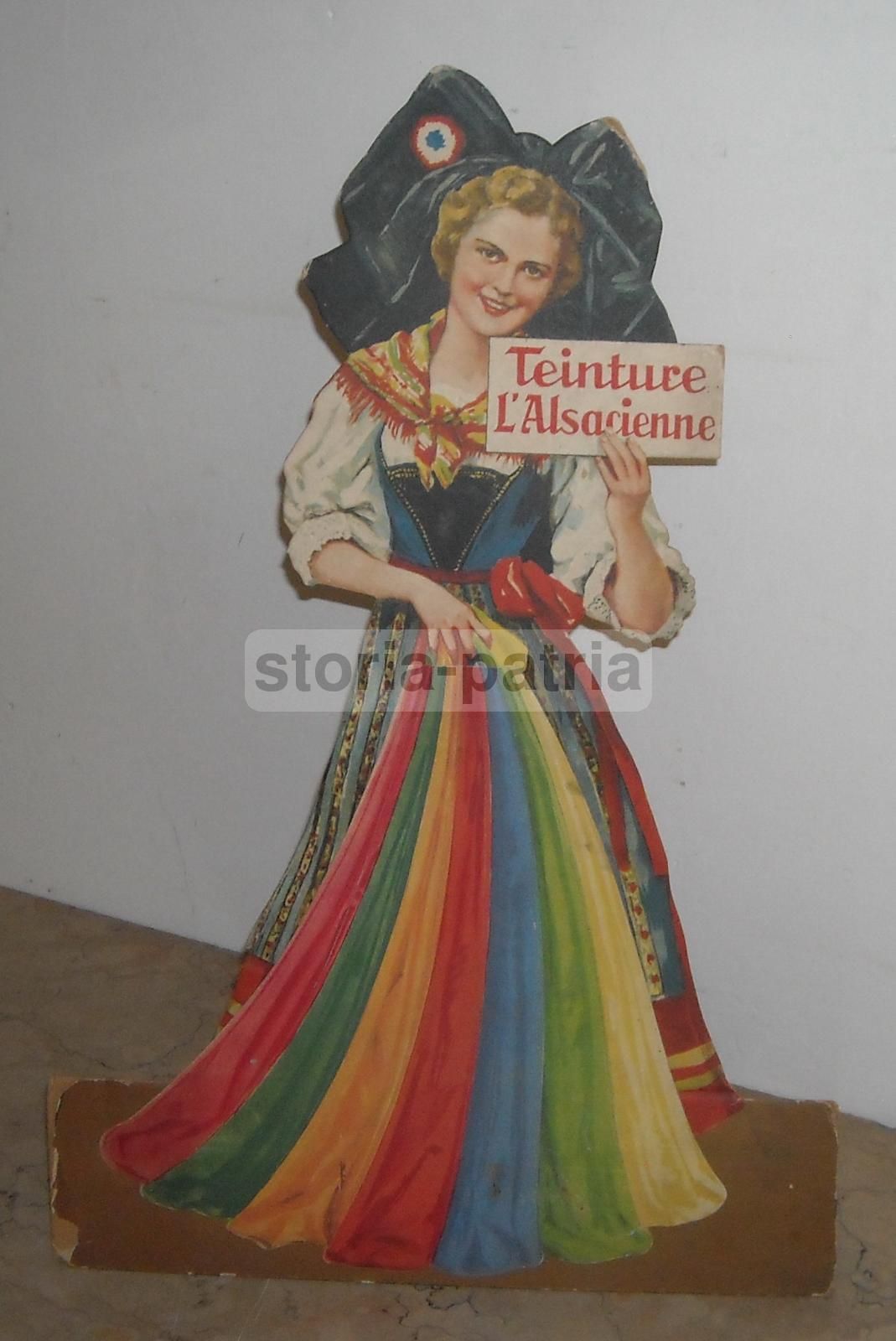 Insegna Pubblicitaria Teinture L'Alsacienne   Anni '50   Cartone