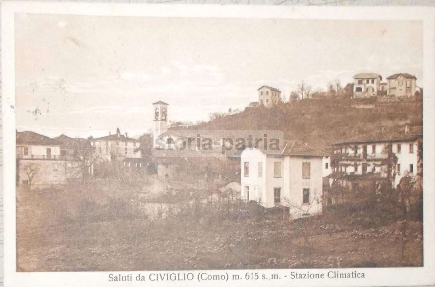 Cartolina Antica Civiglio (Como) 1935   Veduta Panoramica
