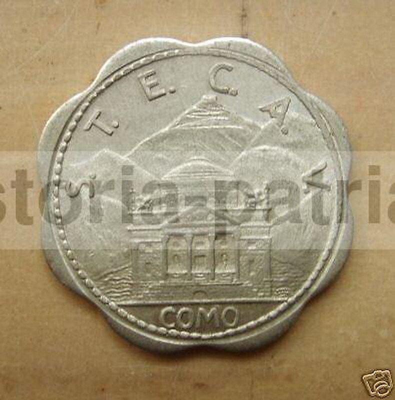 Gettone Filo Tramviaria Como 1944 Tempio Voltiano 50 Centesimi