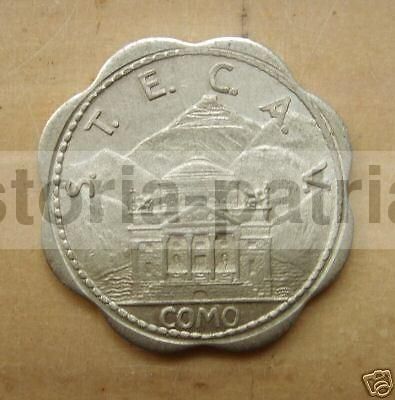 Gettone Filo Tramviaria Como 1944 Tempio Voltiano 50 Centesimi
