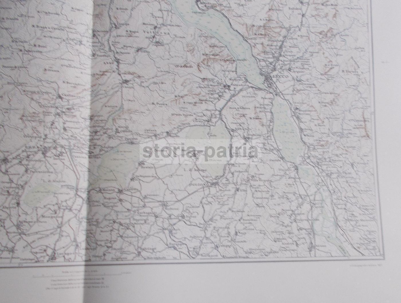 Mappa Antica Lago Di Como E Laghi Briantei, Anni '20, De Agostini