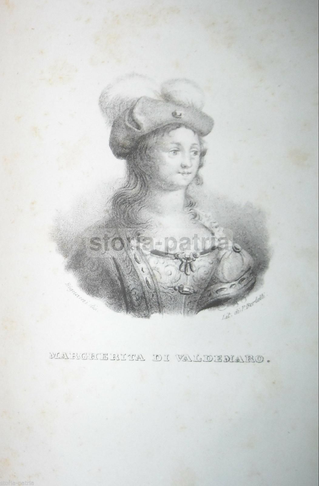 Margherita Di Valdemaro. Litografia Di Bertotti Su Disegno Di Bignami, 1840 Circa