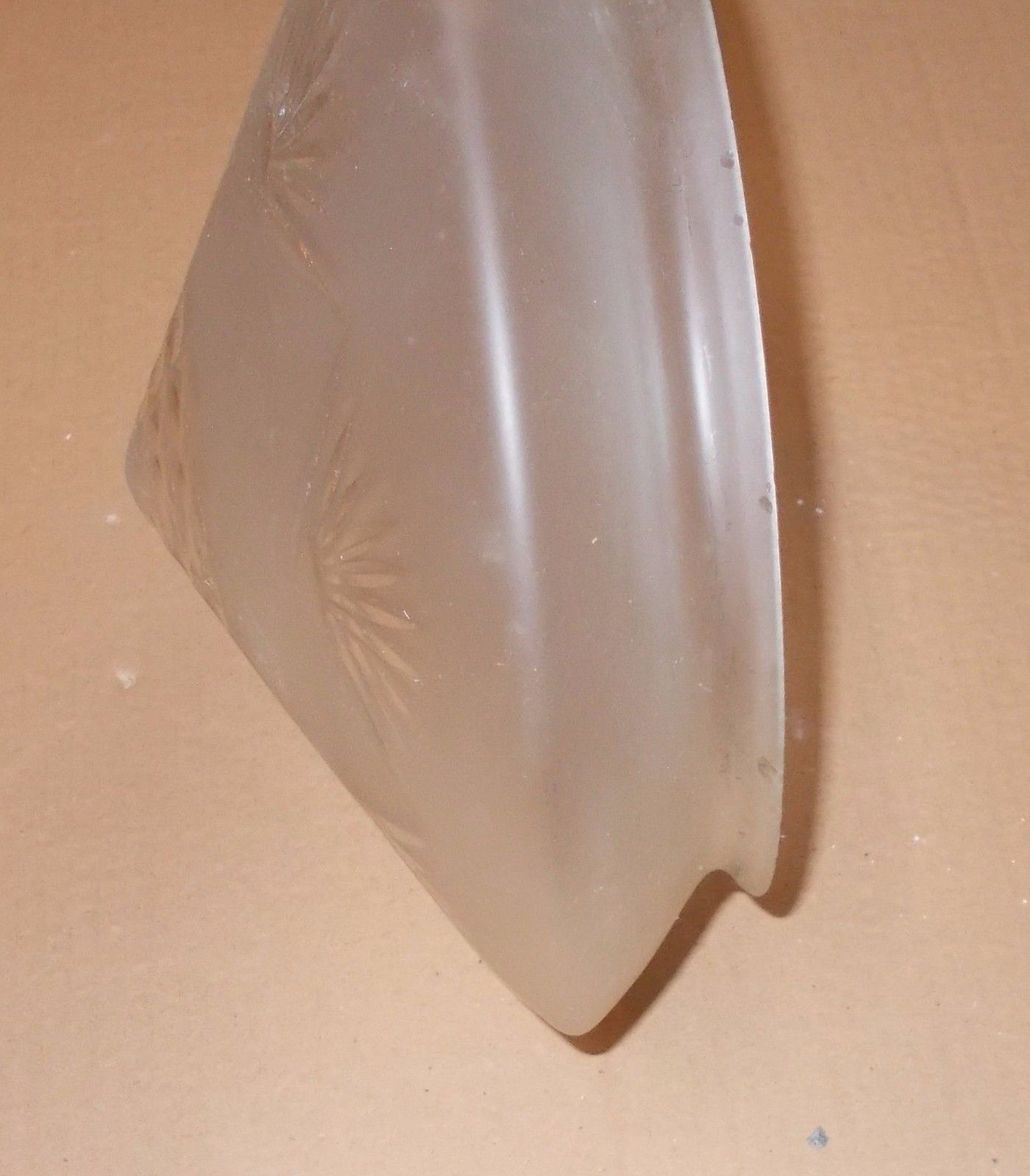 Coppa In Vetro Inciso Per Lampada O Lampadario, Anni '30 '50