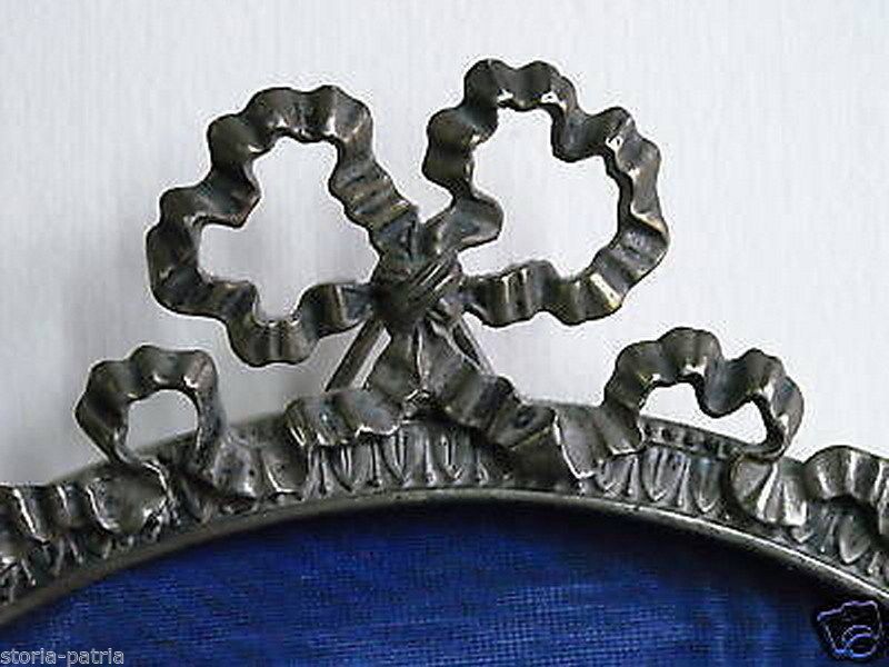 Cornice Ovale In Argento 800 Stile Neoclassico, Metà XX Secolo