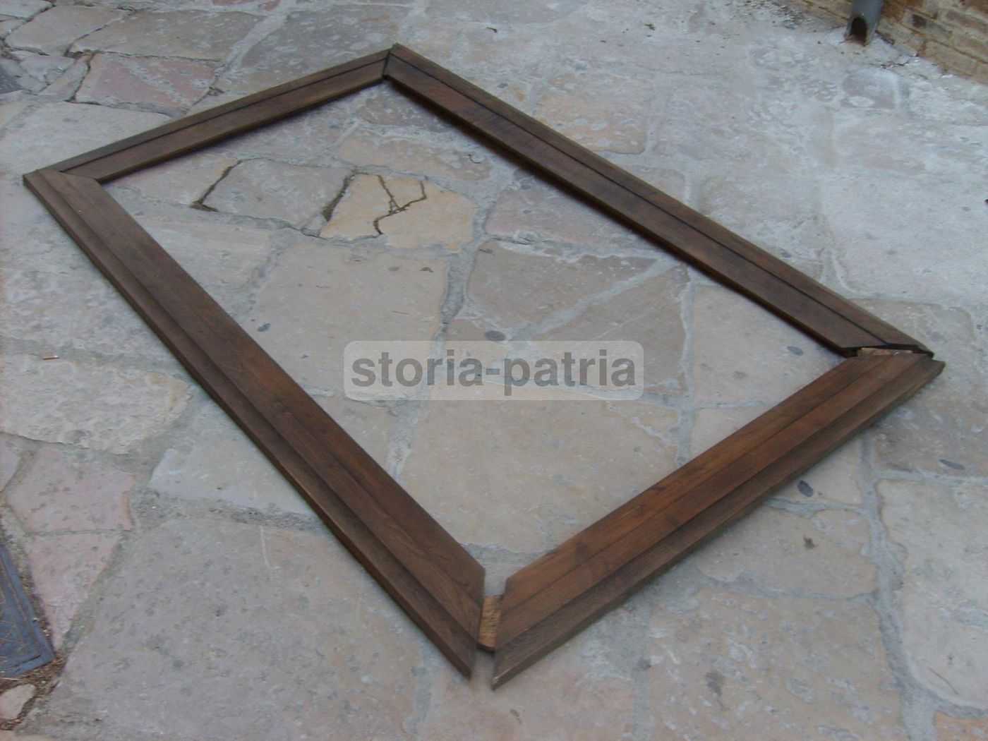 Cornice Antica In Legno Massello Per Grandi Dipinti E Specchi (212x132 Cm)