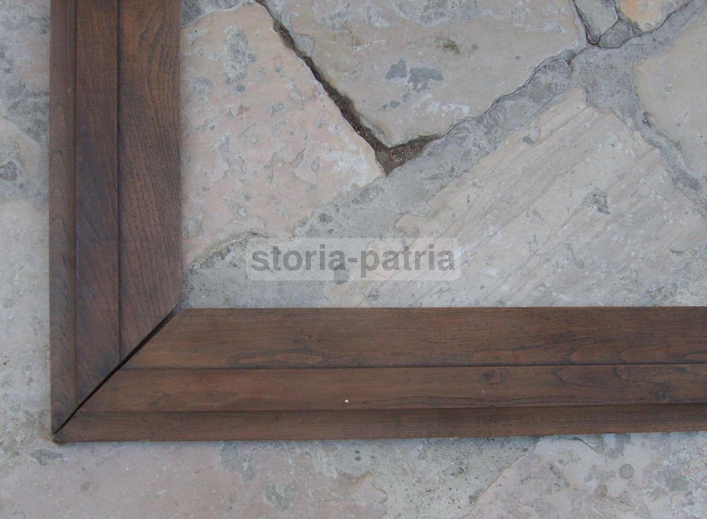 Cornice Antica In Legno Massello Per Grandi Dipinti E Specchi (212x132 Cm)