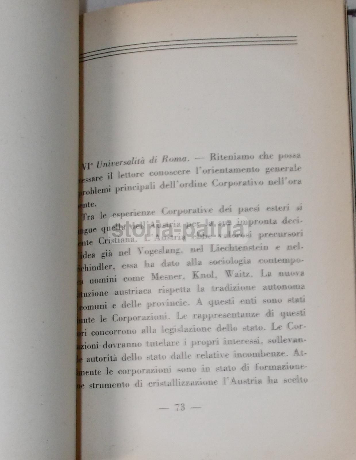Storia Delle Corporazioni Di Antonio Di Legge, 1936 (Edizione Rara)