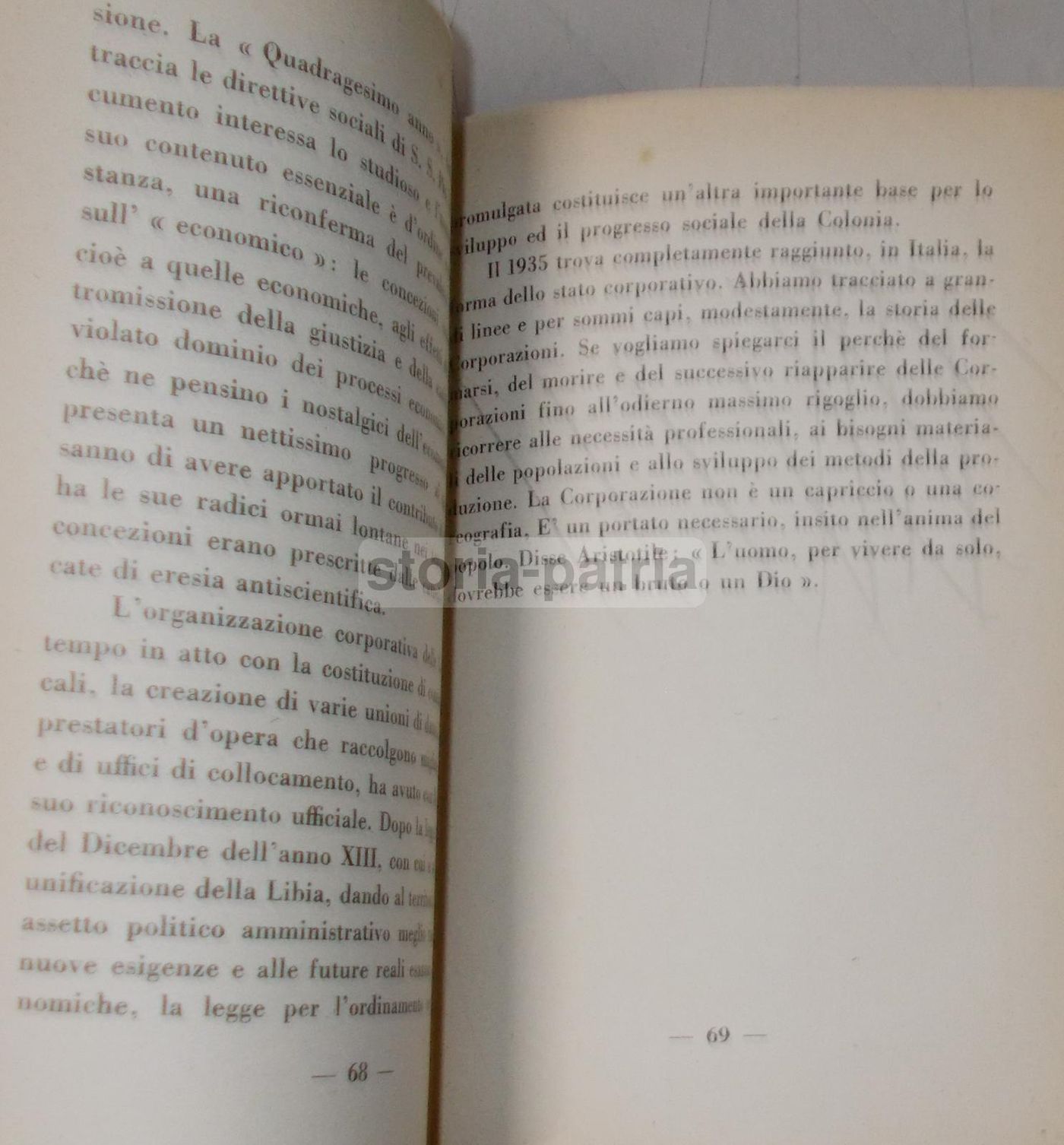 Storia Delle Corporazioni Di Antonio Di Legge, 1936 (Edizione Rara)