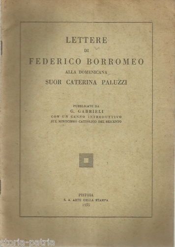 Lettere Di Federico Borromeo A Suor Caterina Paluzzi, 1935