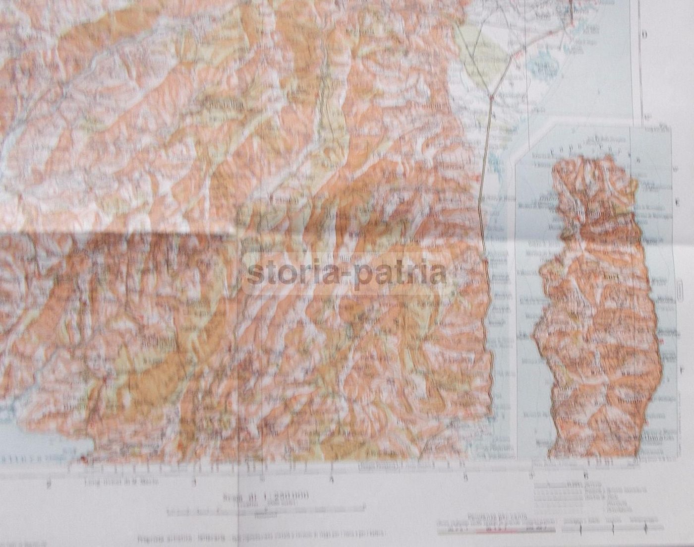 Mappa Antica Della Corsica, Ajaccio, Bastia, Calvi. TCI, Anni '20