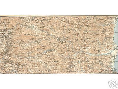 Mappa Topografica Cosenza E Crotone, Calabria, Anni '20, Vallardi