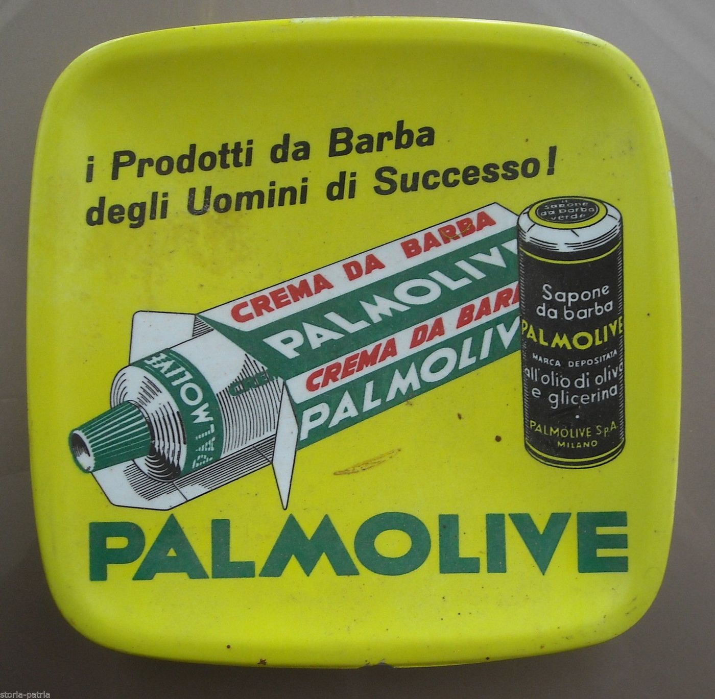 Vassoio Pubblicitario Palmolive Crema Barba R2S Vintage Anni 70