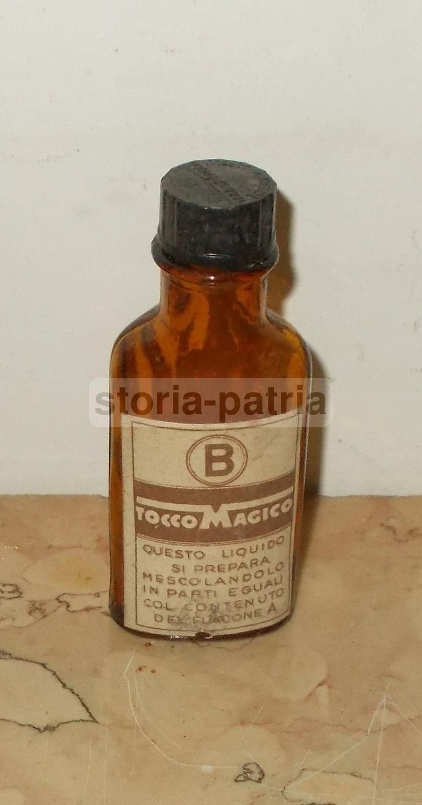 Boccetta Tocco Magico Cosmetica Capelli Vintage Anni '60 Vetro