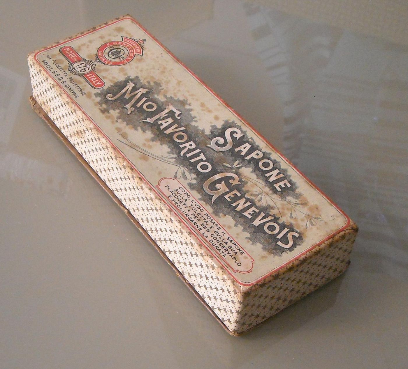 Scatola Sapone Genevois Napoli Pubblicità Vintage Anni '20