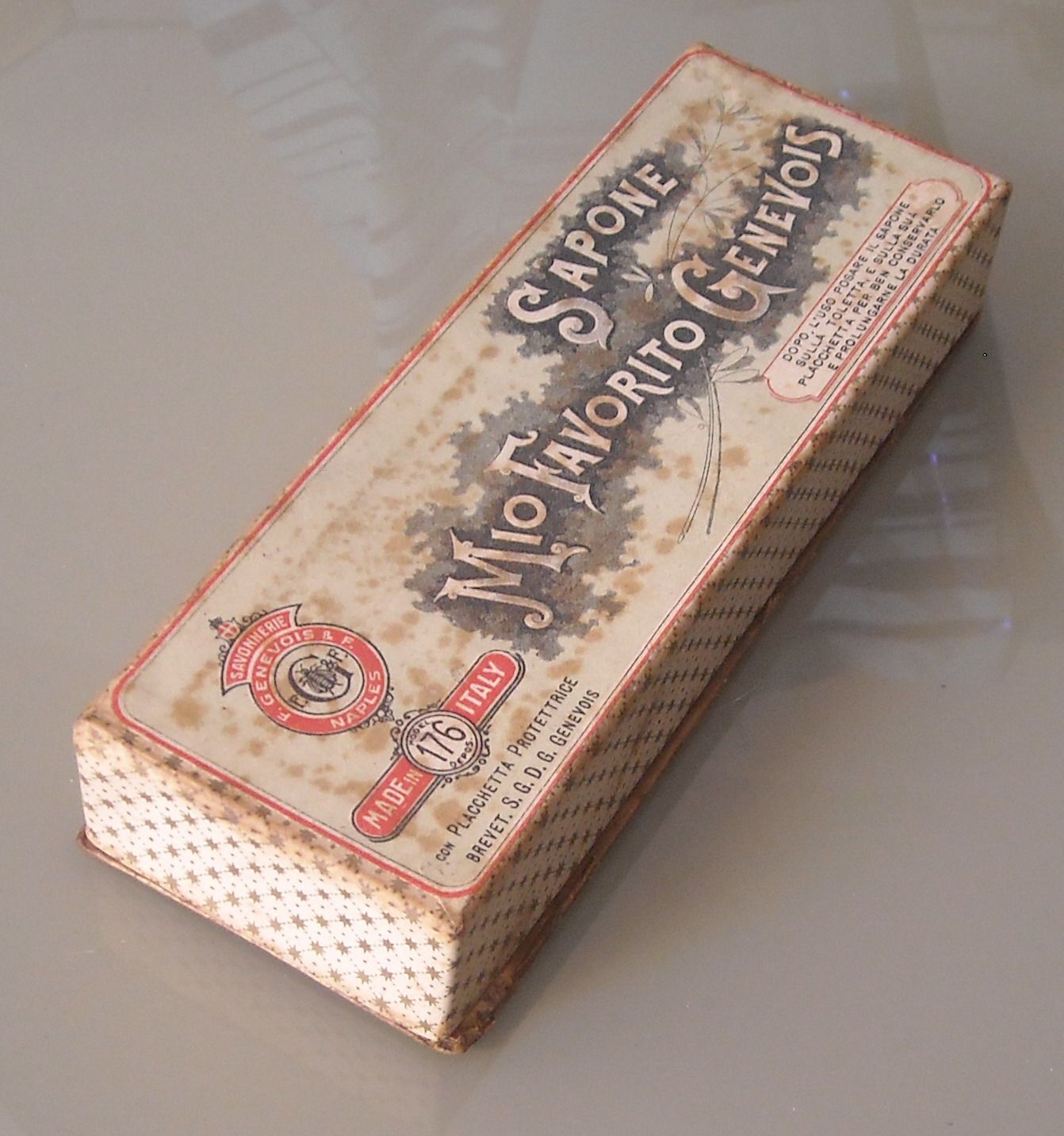 Scatola Sapone Genevois Napoli Pubblicità Vintage Anni '20