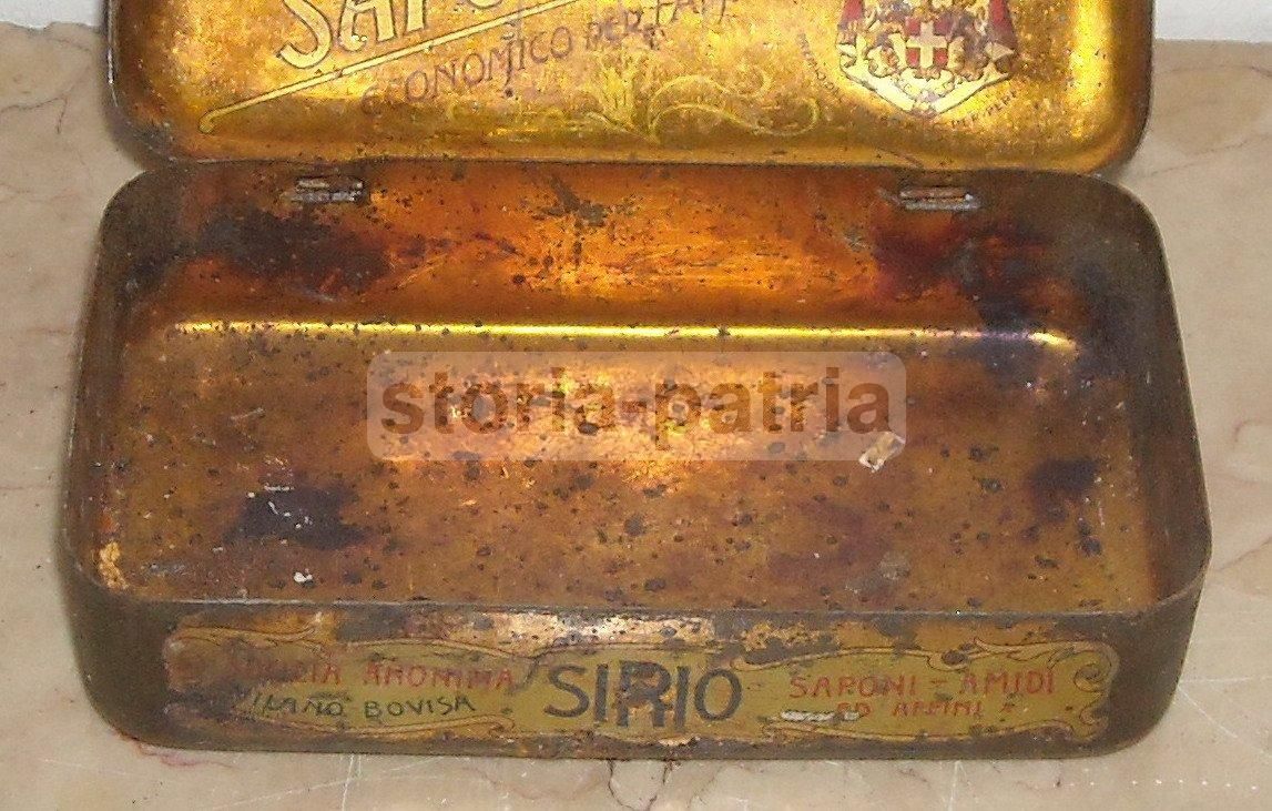 Scatola Sapone Sirio Milano Bovisa Liberty Primi '900 Araldica