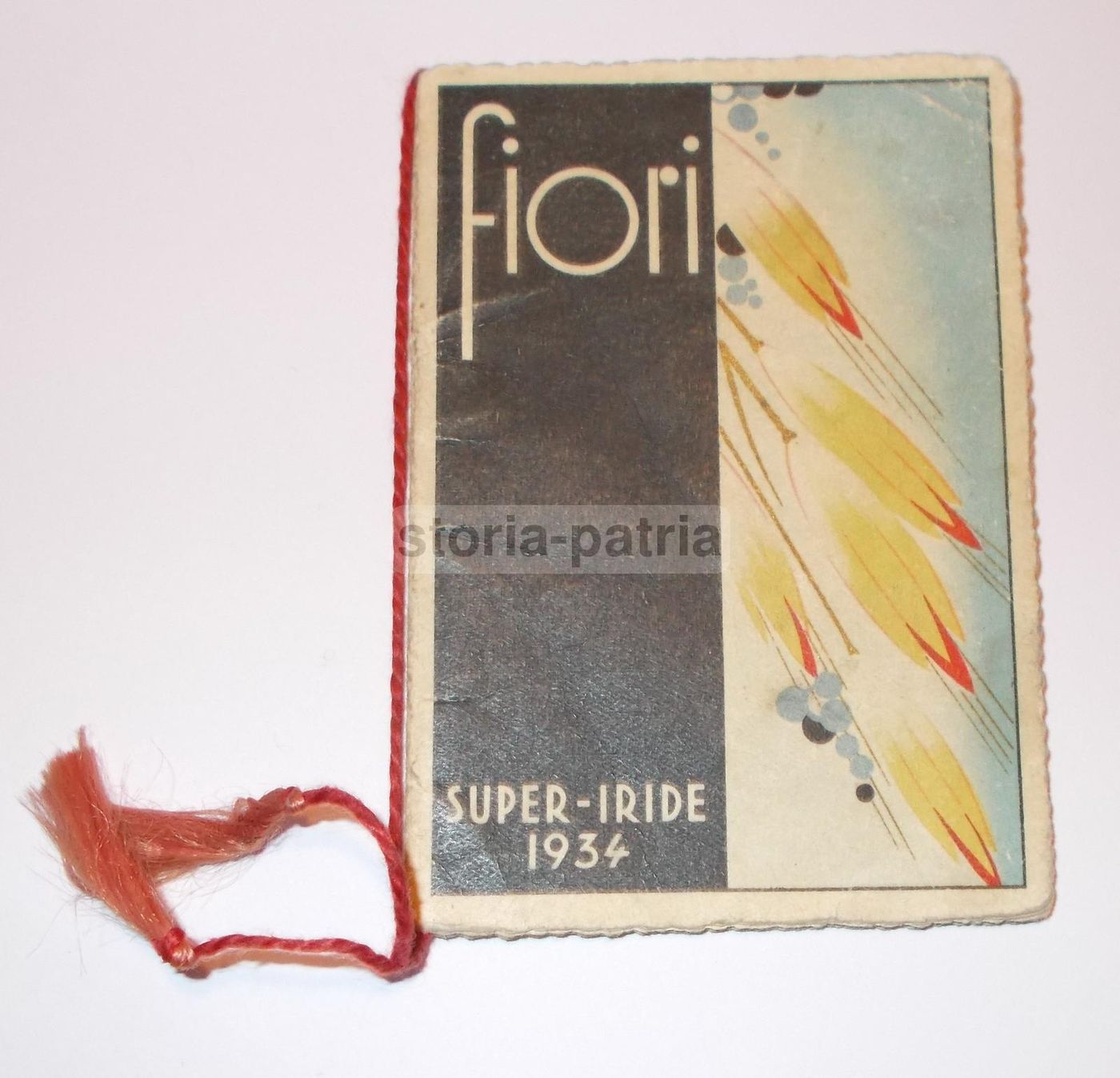 Calendarietto Pubblicitario Super Iride Ruggero Benelli, Prato 1934   Fiori