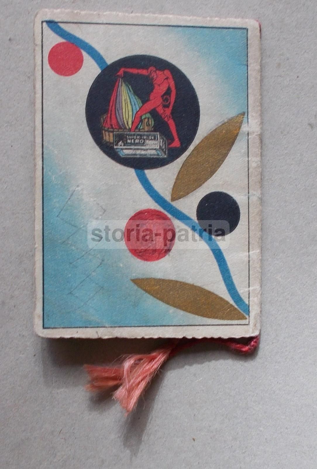 Calendarietto Pubblicitario Super Iride Ruggero Benelli, Prato 1934   Fiori