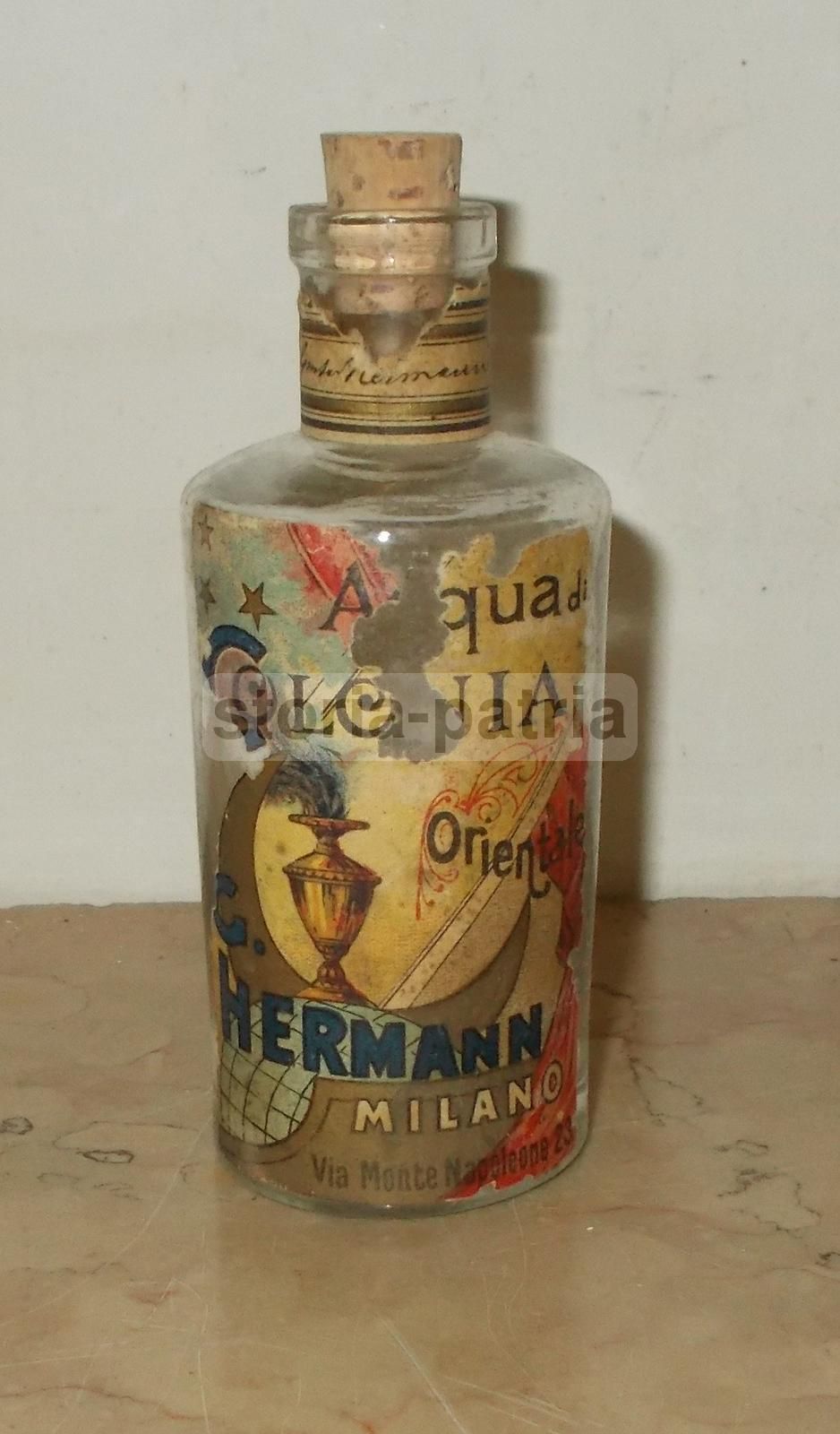 Antica Boccetta Acqua Di Colonia G. Hermann Milano 1800 1900