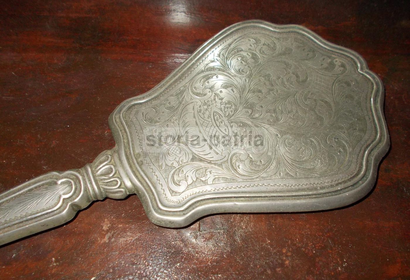 Specchio Da Toilette In Argento 800, Anni '30 '50
