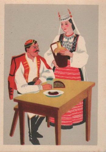 Cartolina Costumi Tradizionali Del Montenegro, Giussani Milano, 1950