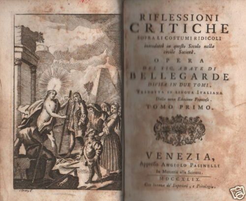 Riflessioni Sui Costumi Della Società Civile, Venezia 1749