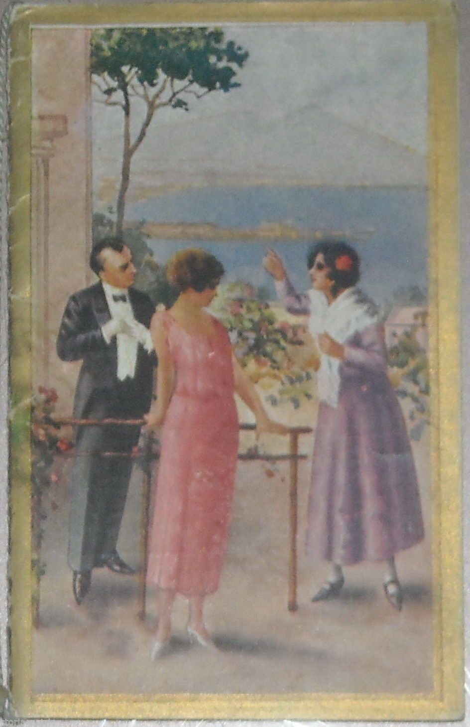 Calendario Tascabile 1925: Corteggiamenti Napoletani E Vesuvio