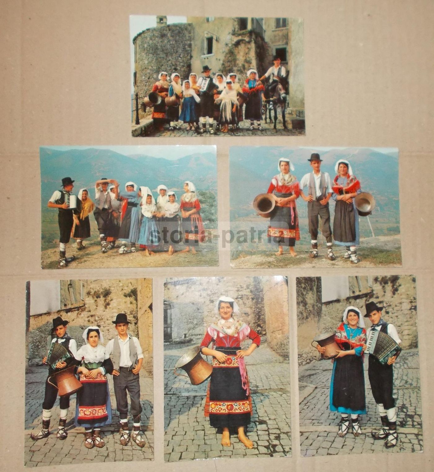6 Cartoline Costumi Popolari Ciociari, Folklore Ciociaria, Anni '50 '70