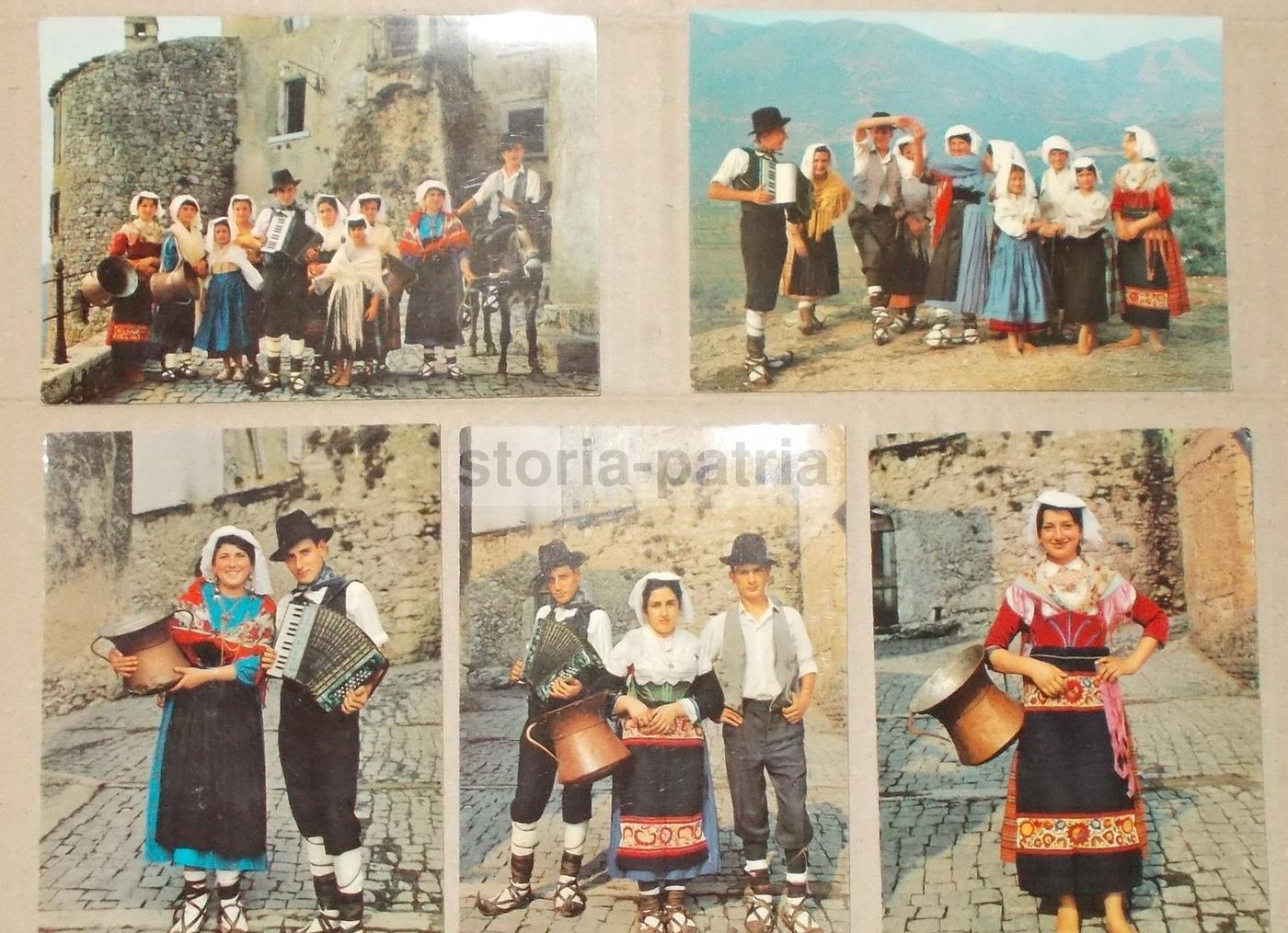 6 Cartoline Costumi Popolari Ciociari, Folklore Ciociaria, Anni '50 '70