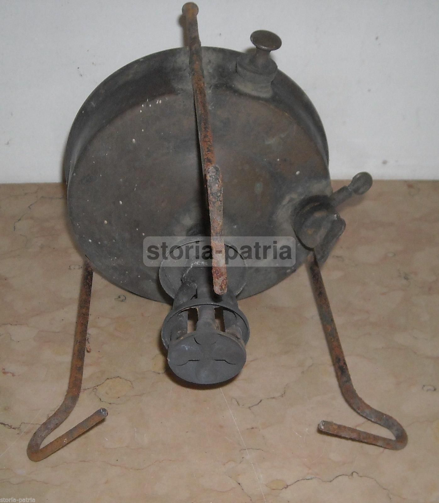 Fornello Antico A Spirito Petrolio Pris, Circa 1900, Ottone E Ferro