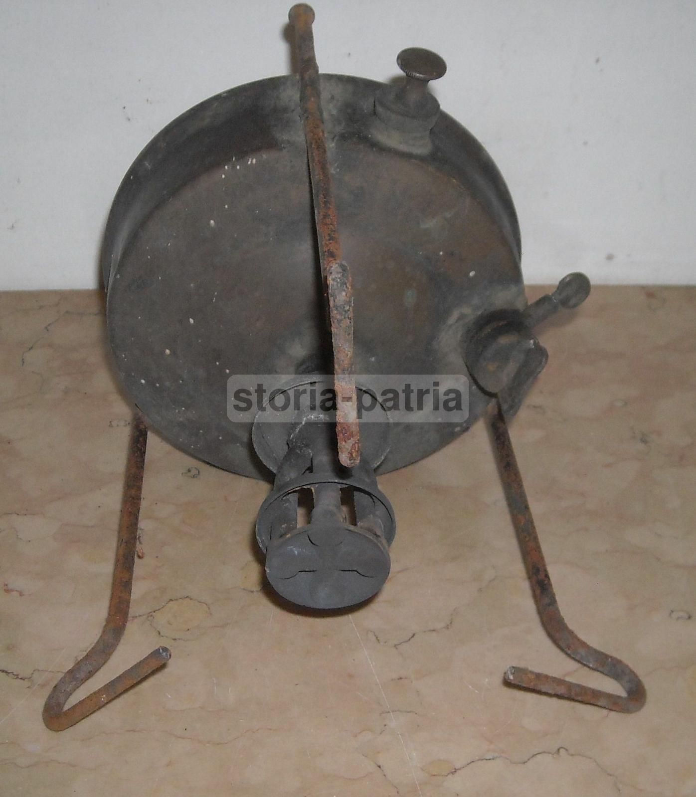 Fornello Antico A Spirito Petrolio Pris, Circa 1900, Ottone E Ferro